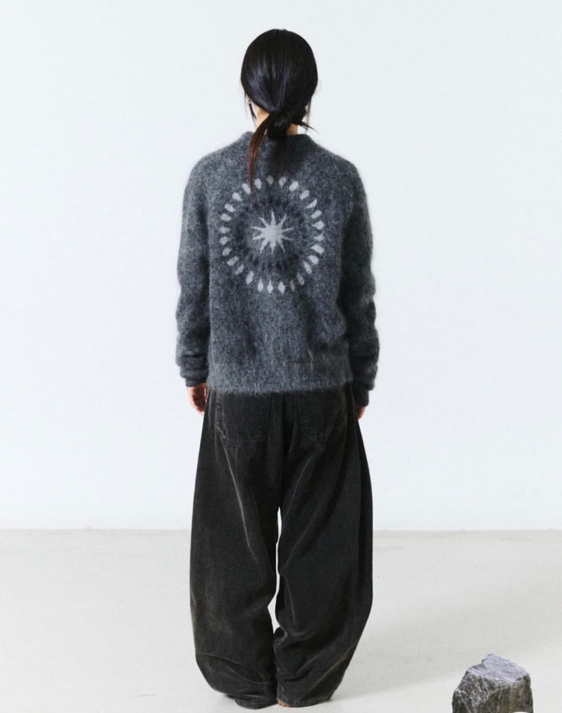 [3] 해칭룸 하나비 모헤어 가디건 그레이 상품이미지2