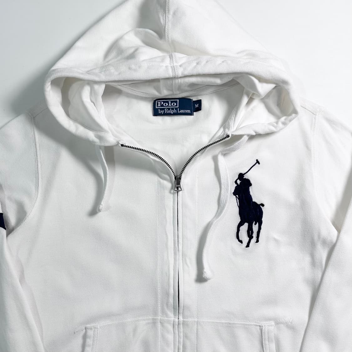 폴로 빅포니 코튼 화이트 후드집업  상품이미지2