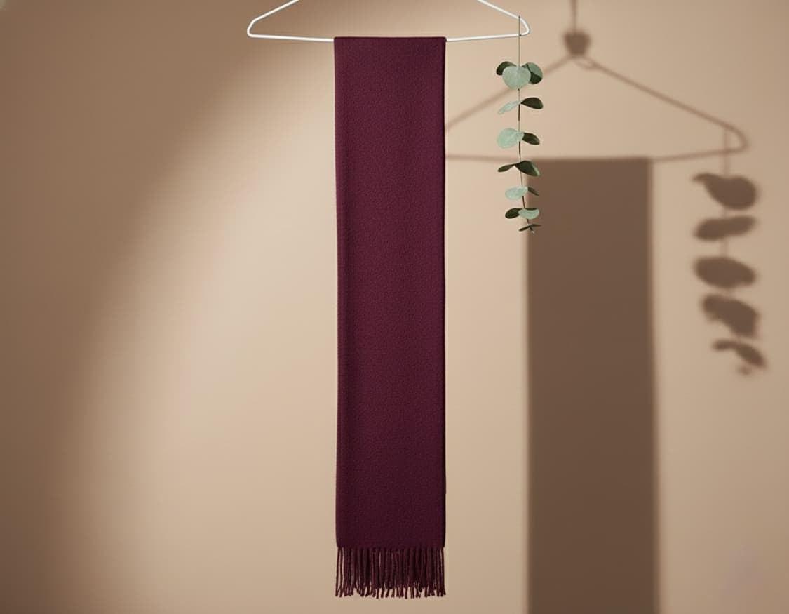 Metro City 메트로시티 캐시미어 머플러 버건디 상품이미지4