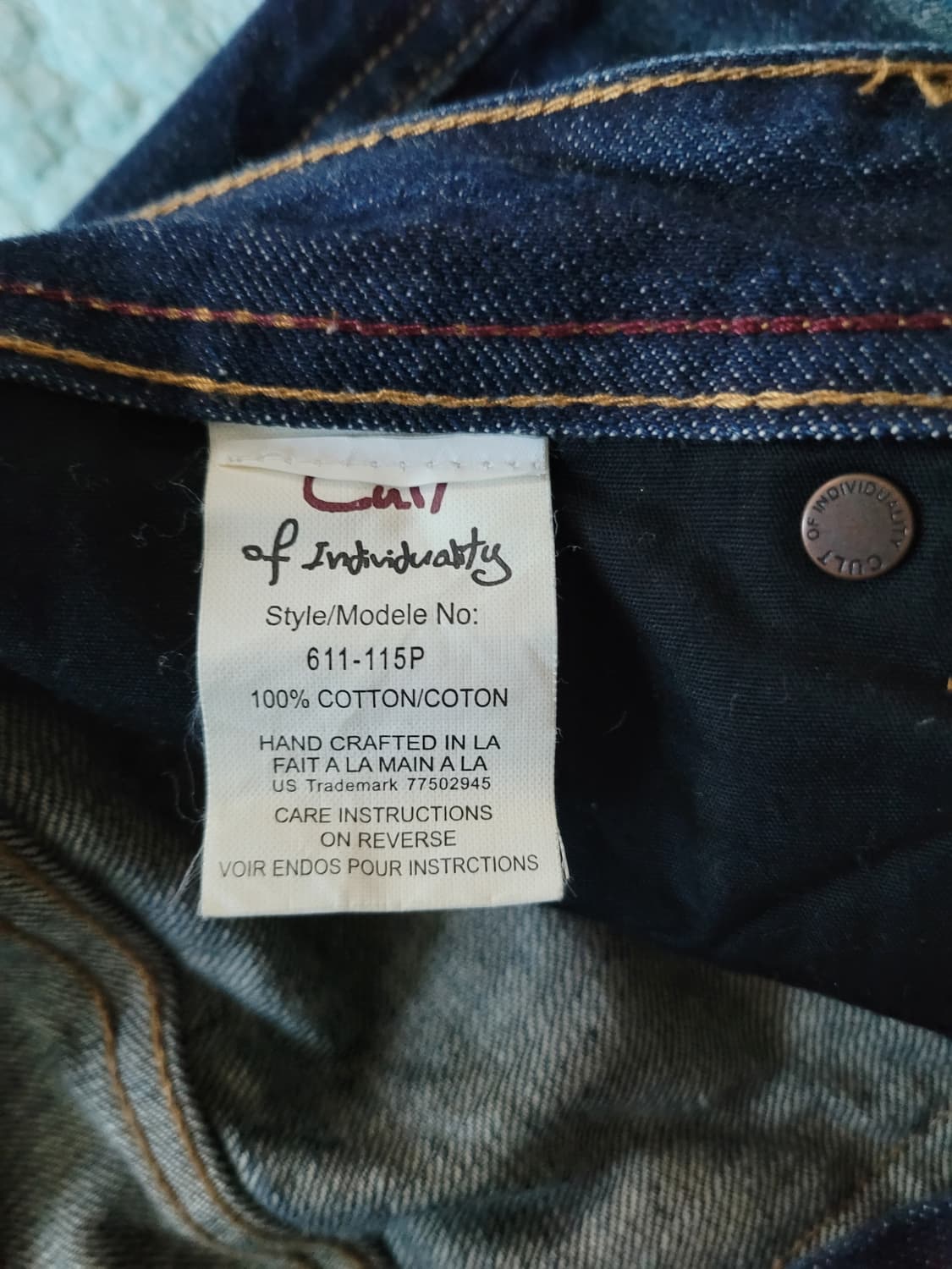 컬트 오브 인디비듀얼리티 COI 재패니즈 셀비지 릴렉스드 데님 29-30 상품이미지8