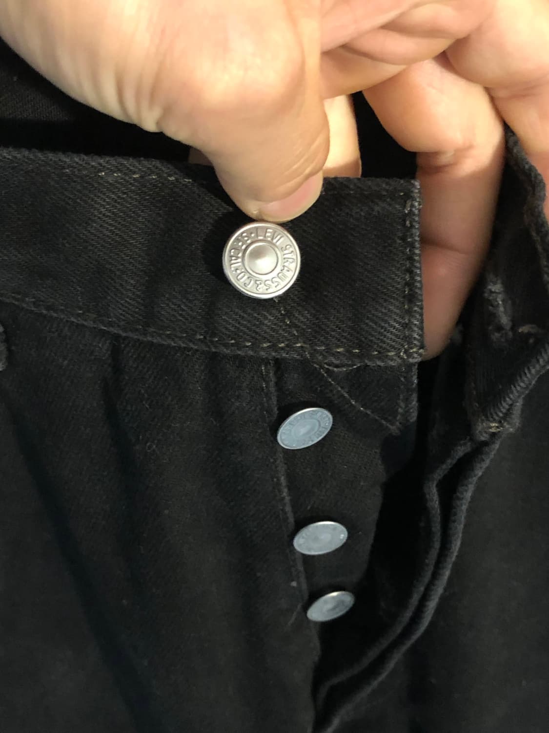 리바이스 501 흑청 데님 블랙진 32x32 상품이미지5