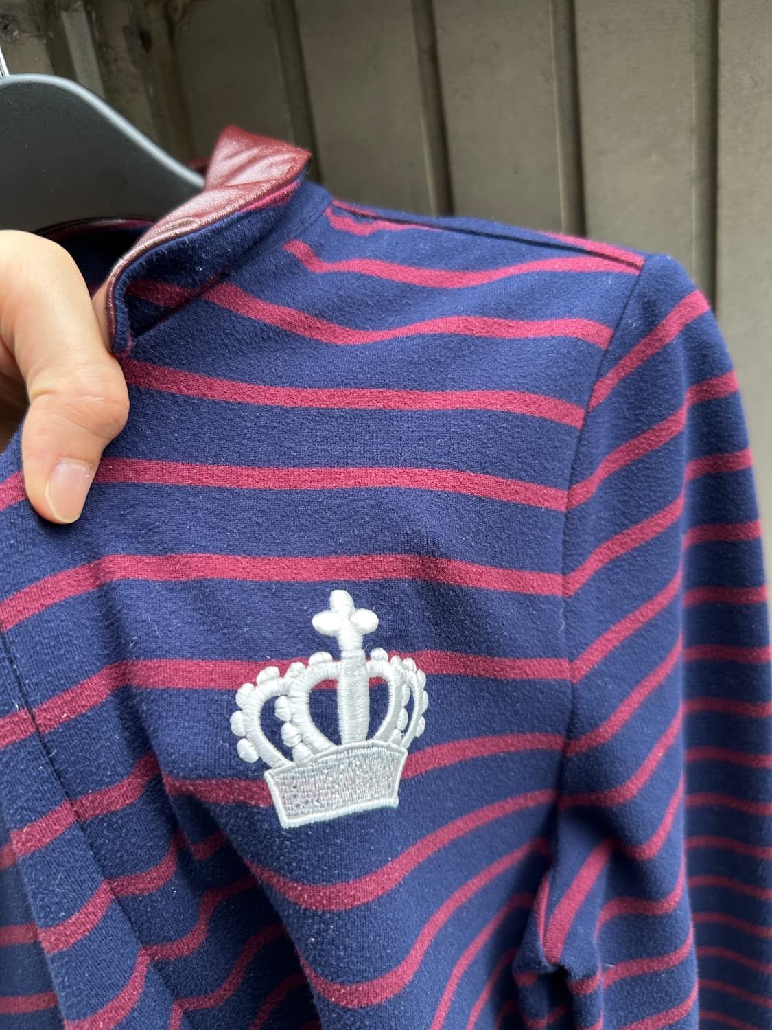 LYNX crown leather collar neck polo 상품이미지4