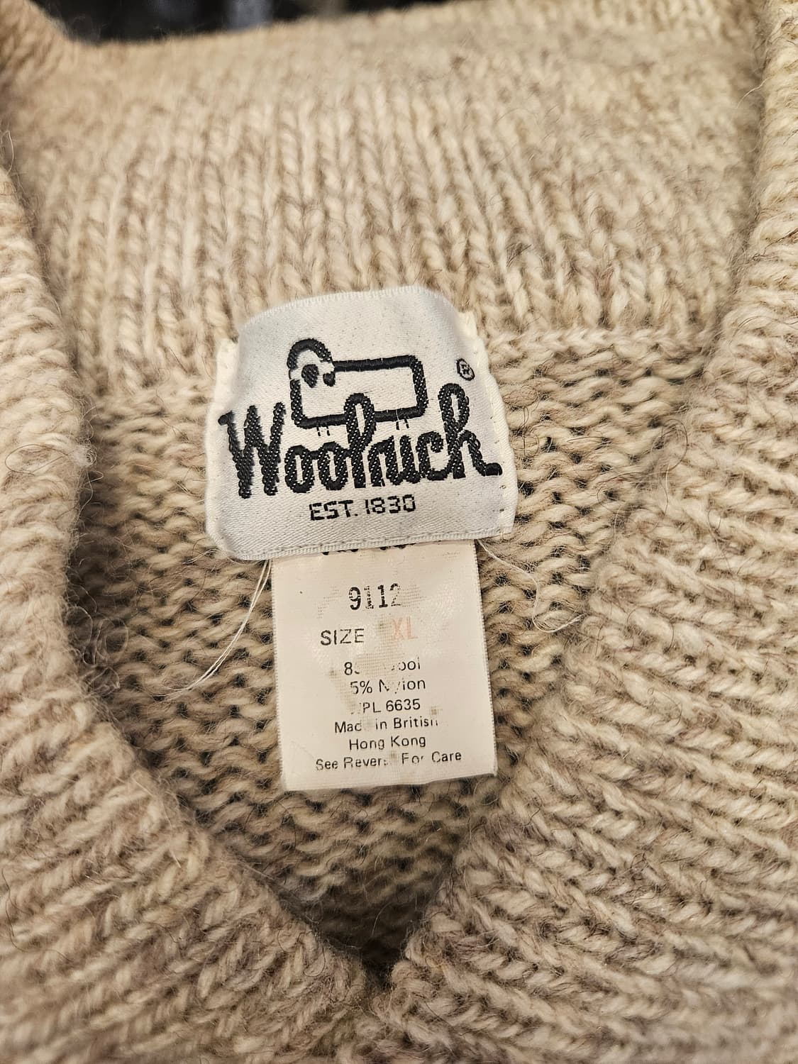 80's 울리치 니트 스웨터 XL 상품이미지1