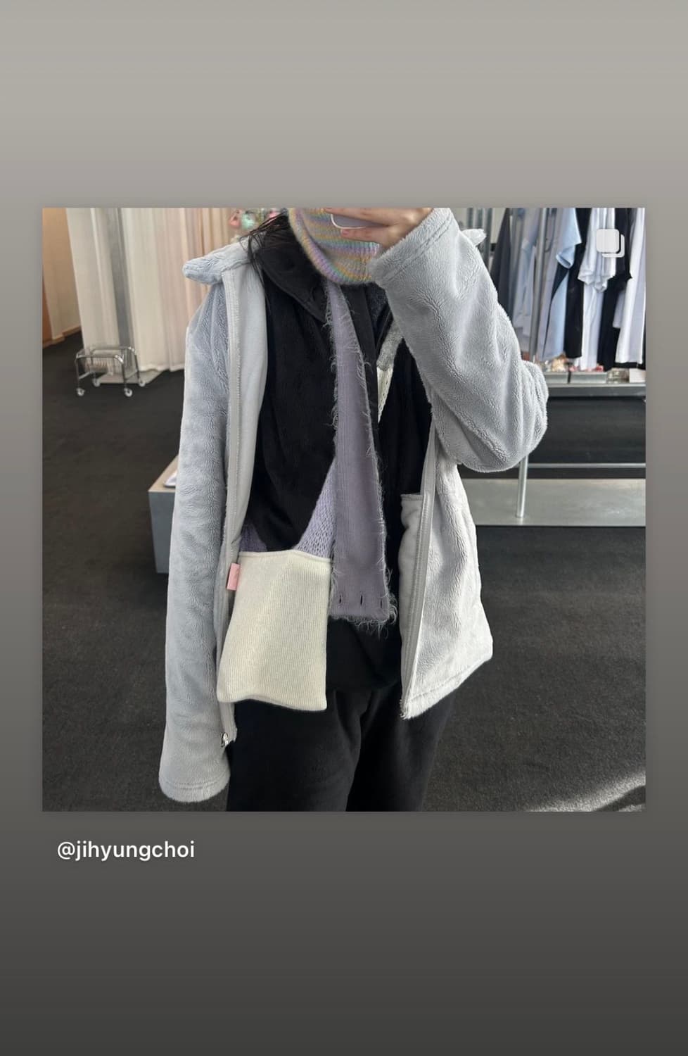 지초이 컴포트 23-007 플리스 집업 자켓 그레이 상품이미지2