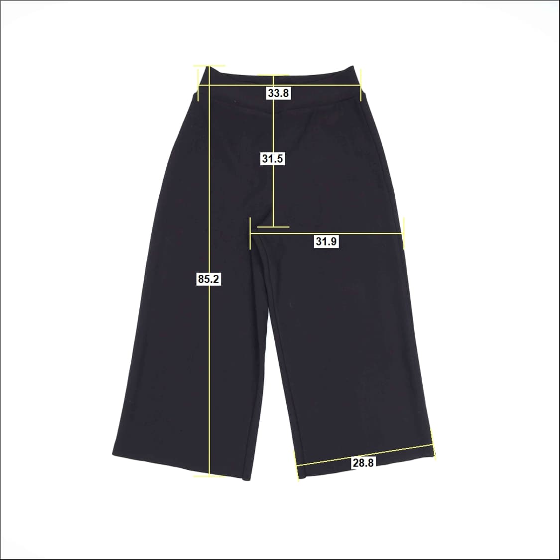 [66정도] 럭키룸 여성 블랙 밴딩 와이드팬츠 1107HR3 상품이미지7