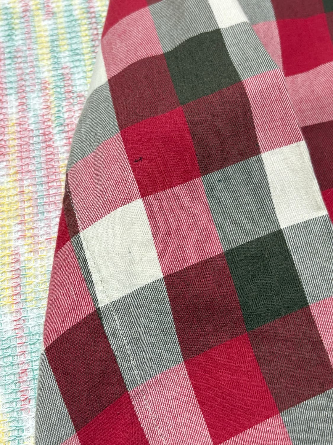 레드 체크 후드 집업 상품이미지10