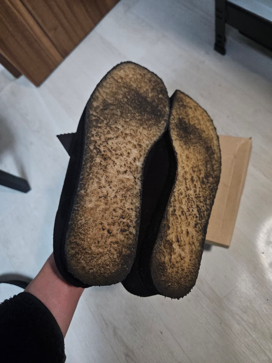 클락스 왈라비 블랙 스웨이드 UK8 (265mm) 상품이미지3