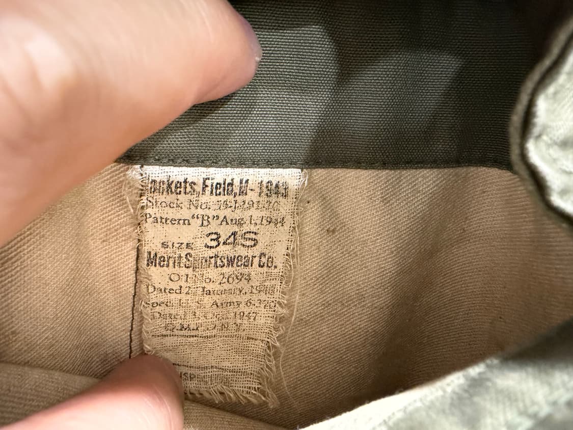 (레어) 미군 M43 필드자켓 34숏(105) 상품이미지4