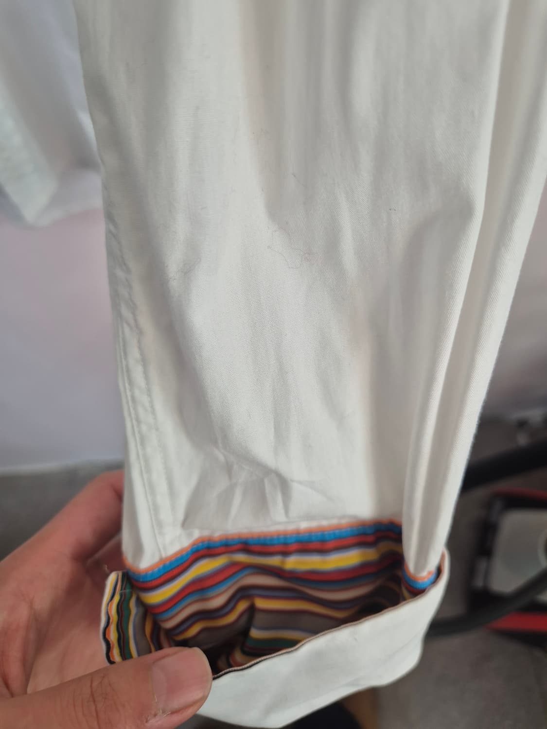 폴스미스 화이트 셔츠 소매 배색 상품이미지5