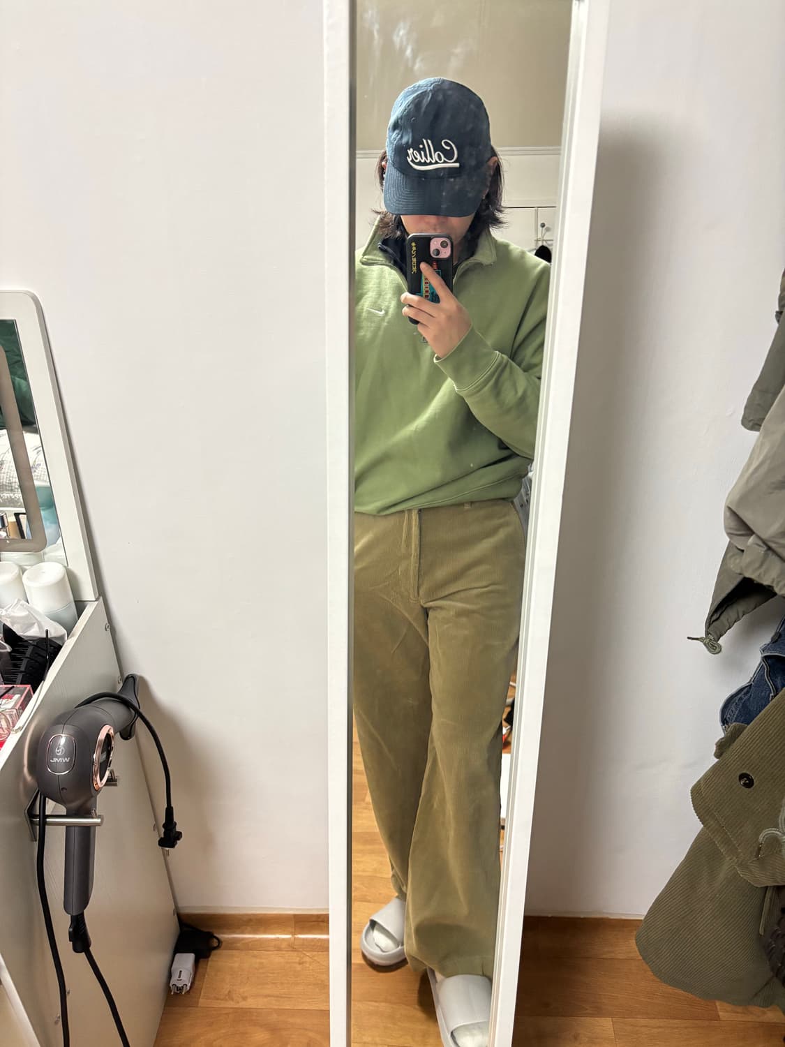 토마스모어 코듀로이 와이드 팬츠 베이지 상품이미지3