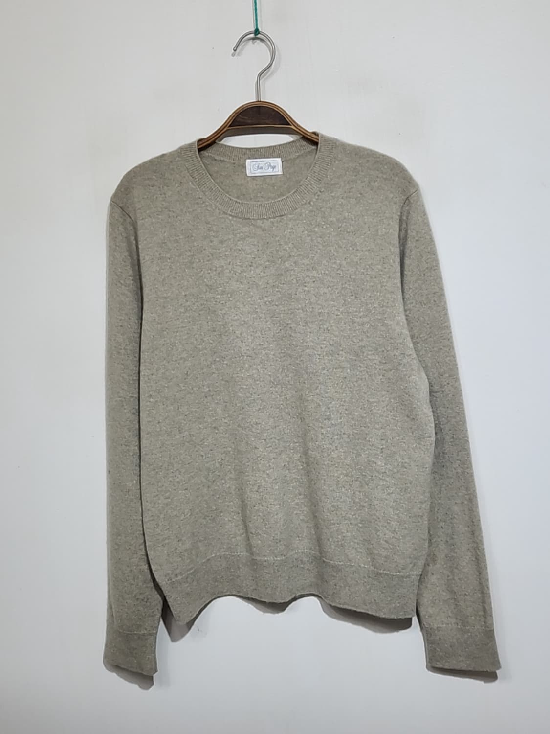 (L) 캐시미어 니트 무지 스웨터 라운드 캐주얼  상품이미지1