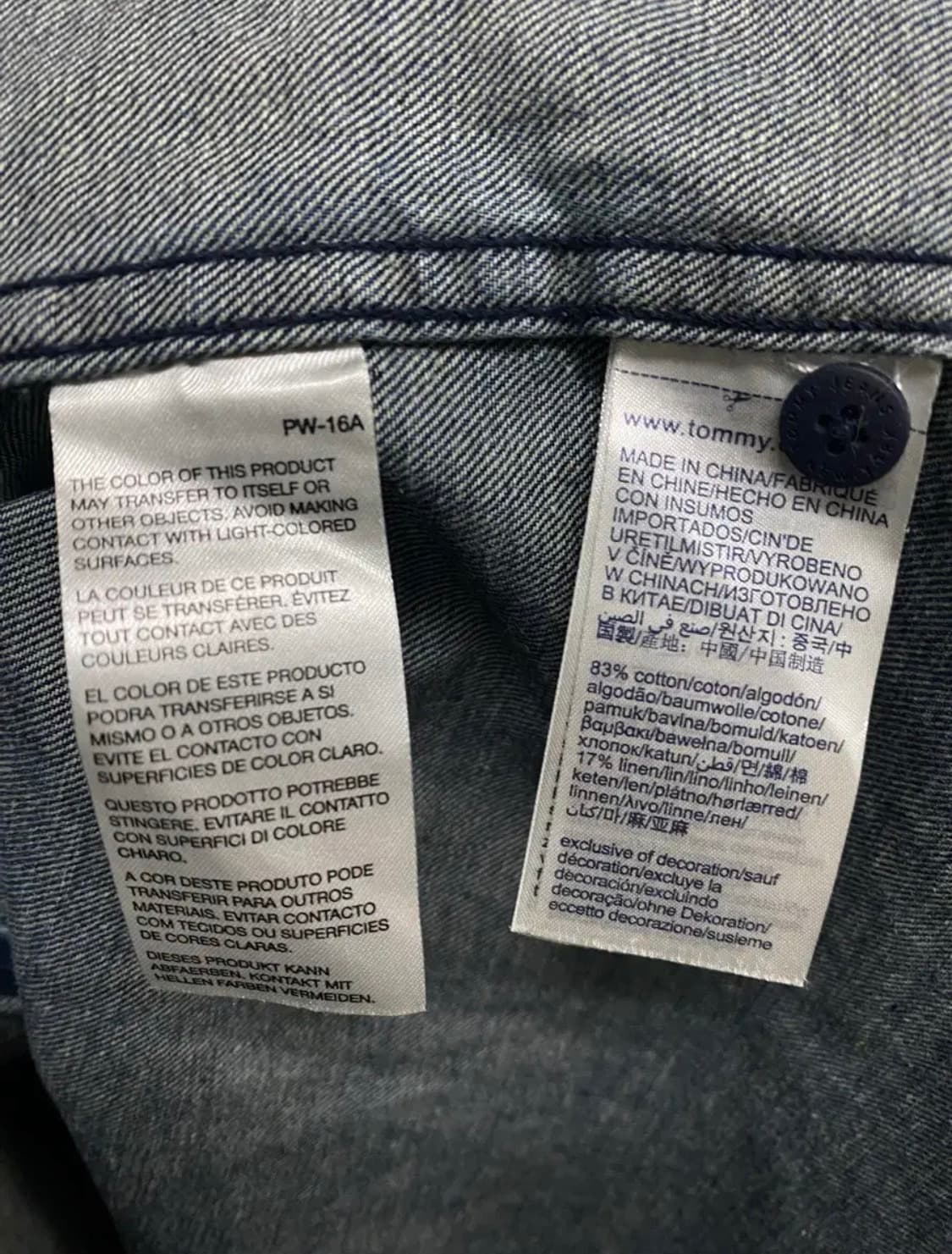 타미힐피거 데님 셔츠 M 상품이미지6