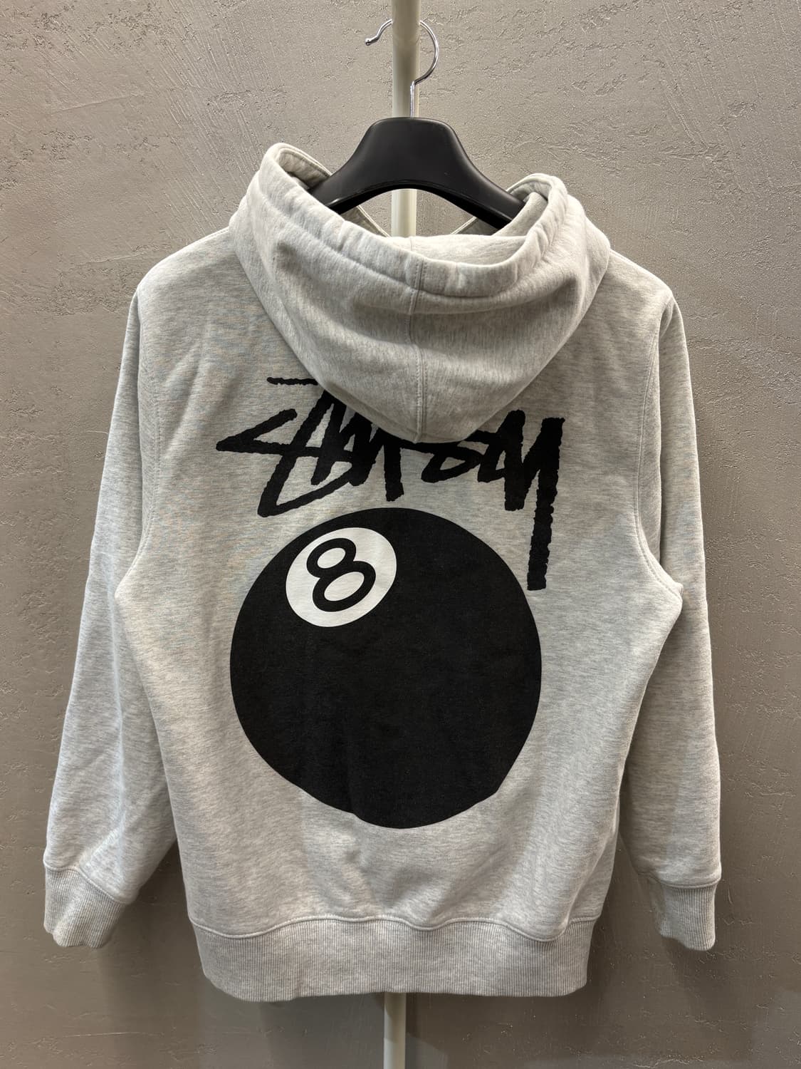 스투시 8볼 후드티 S 회색 상품이미지6