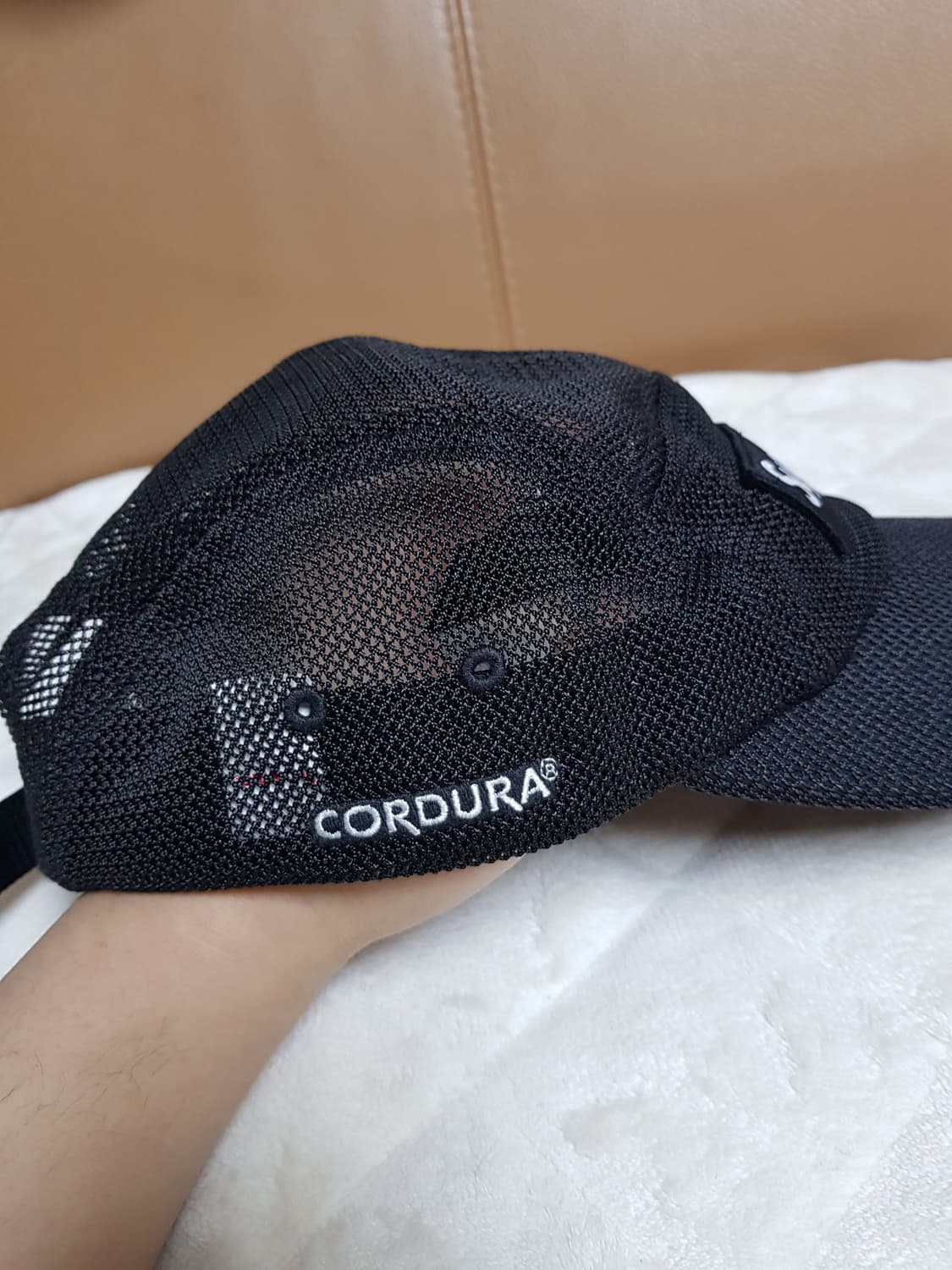 슈프림 메쉬 코듀라 캠프캡 모자 볼캡 블랙 23SS 상품이미지4