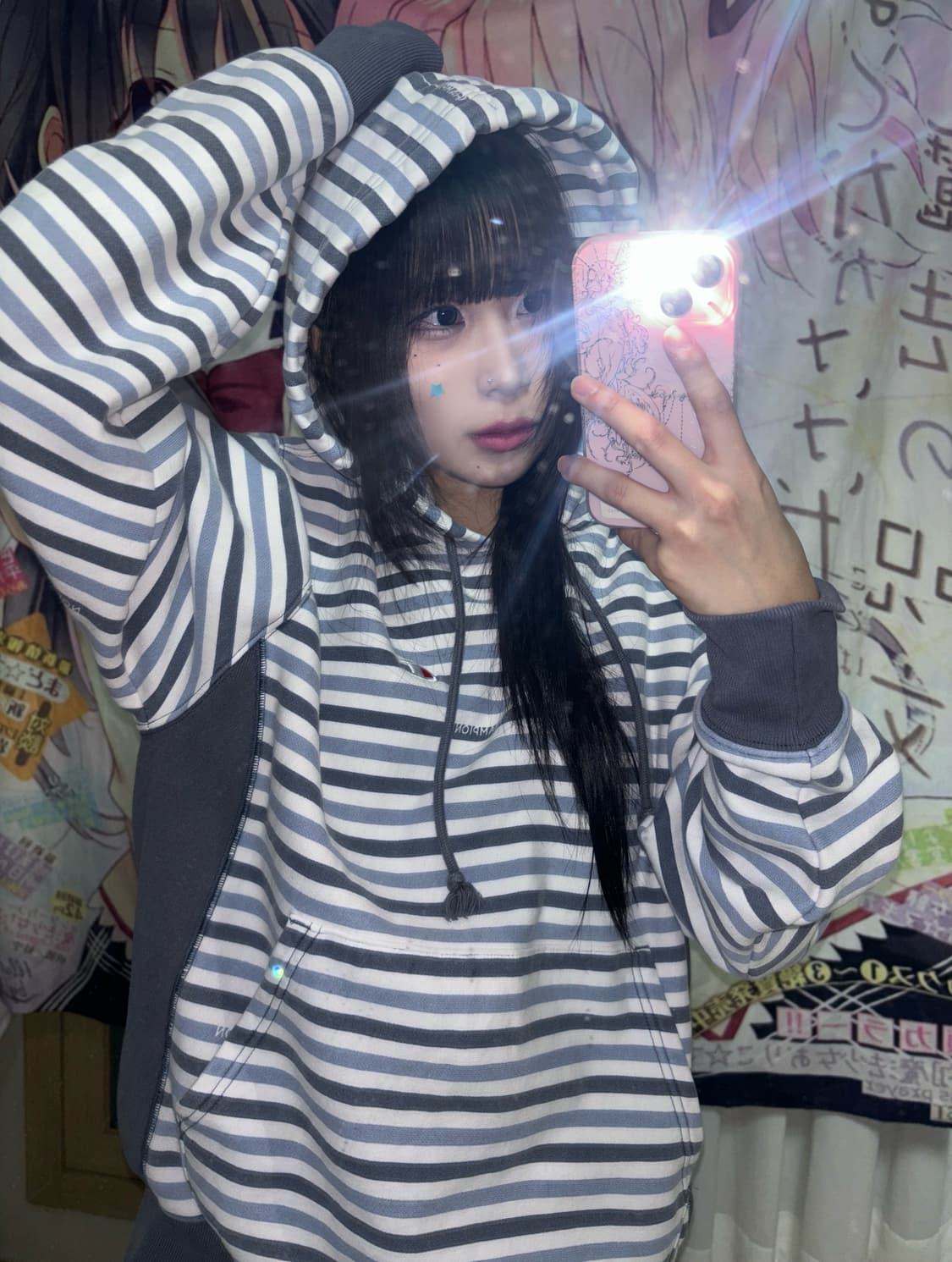 챔피온 소라 스트라이프 기모 후드 상품이미지2