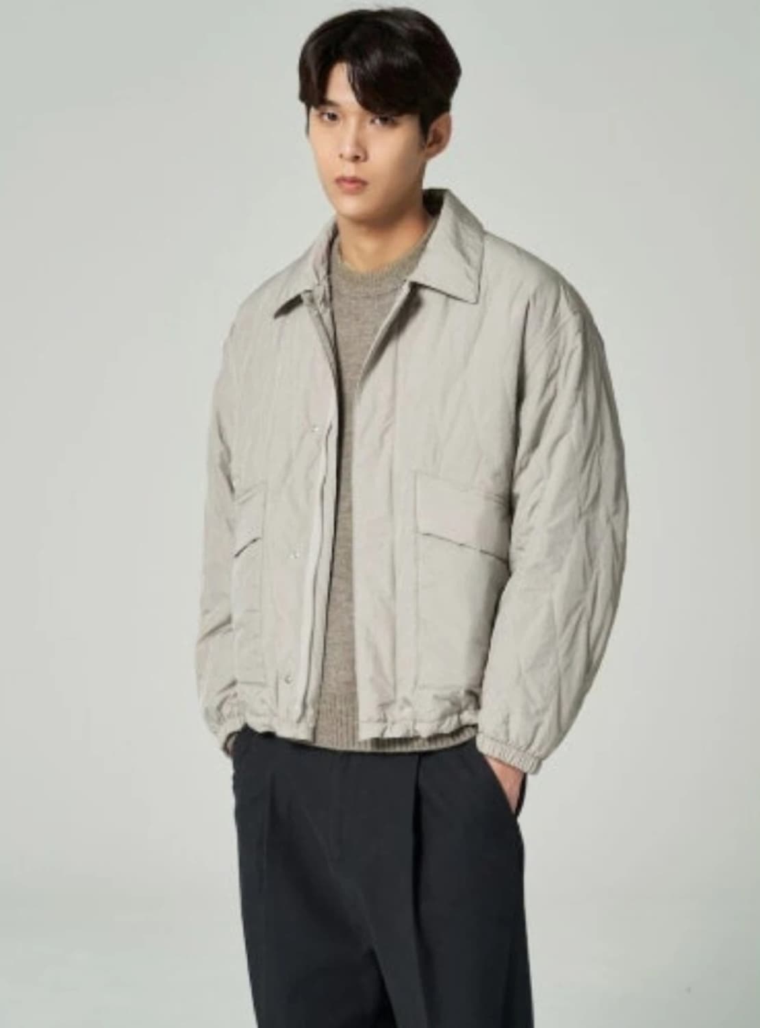 에잇세컨즈 남성 오버핏 퀄팅 경량 점퍼 (L) 상품이미지1