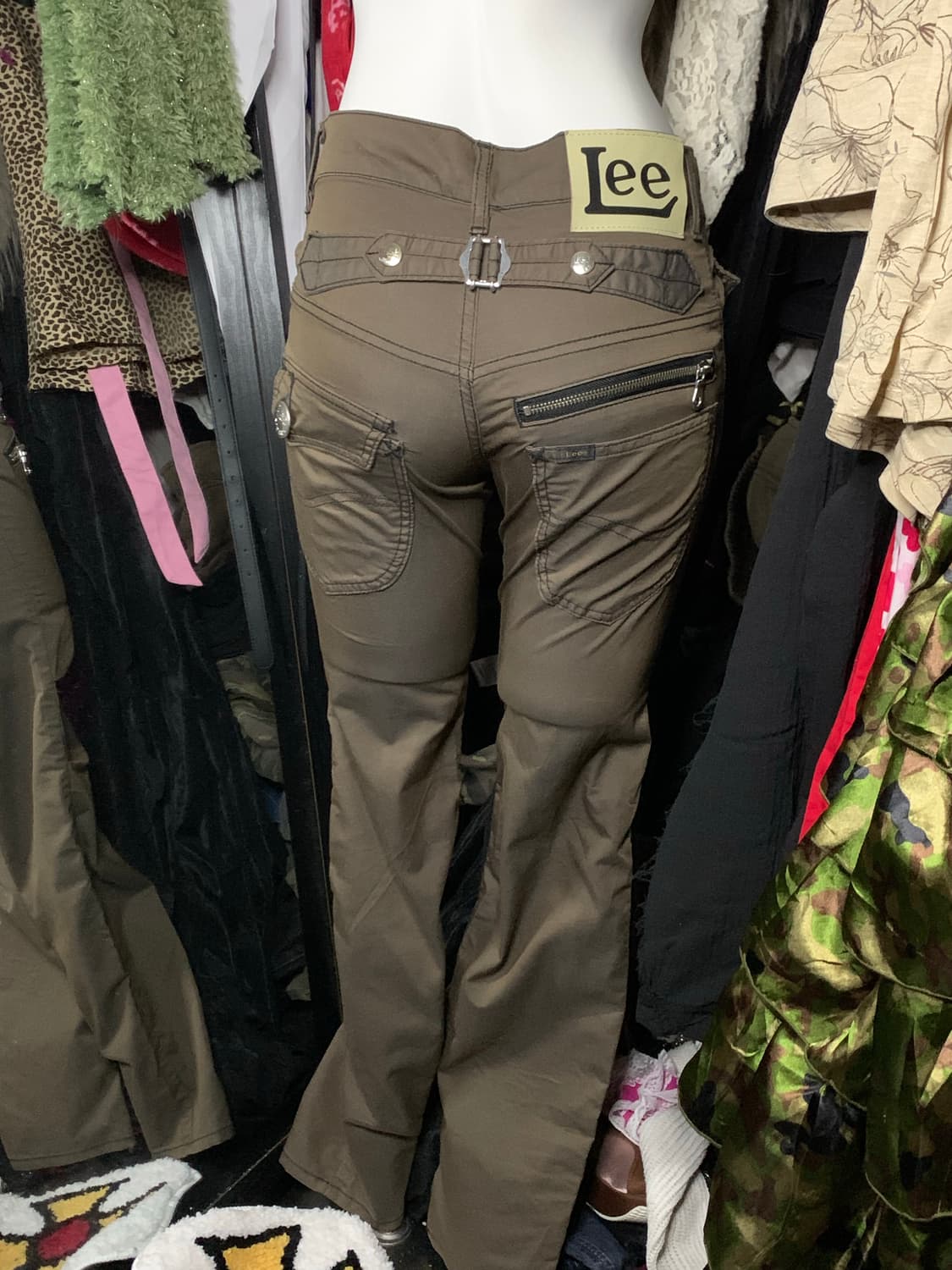 y2k lee 로우라이즈 지퍼 디테일 카고 팬츠 상품이미지4