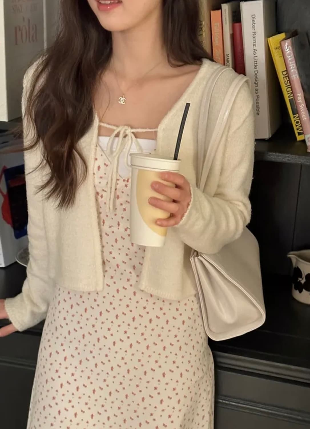 (새상품)뮤트 리본 니트 가디건 블랙 상품이미지4