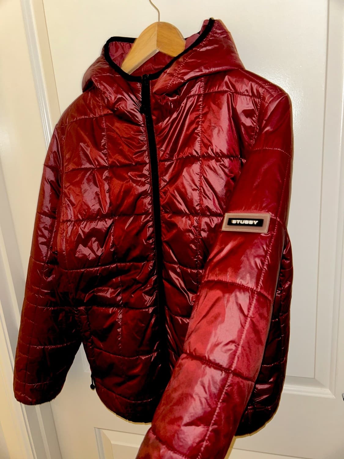 스투시 리버시블 나일론 패딩 자켓 버건디 상품이미지2