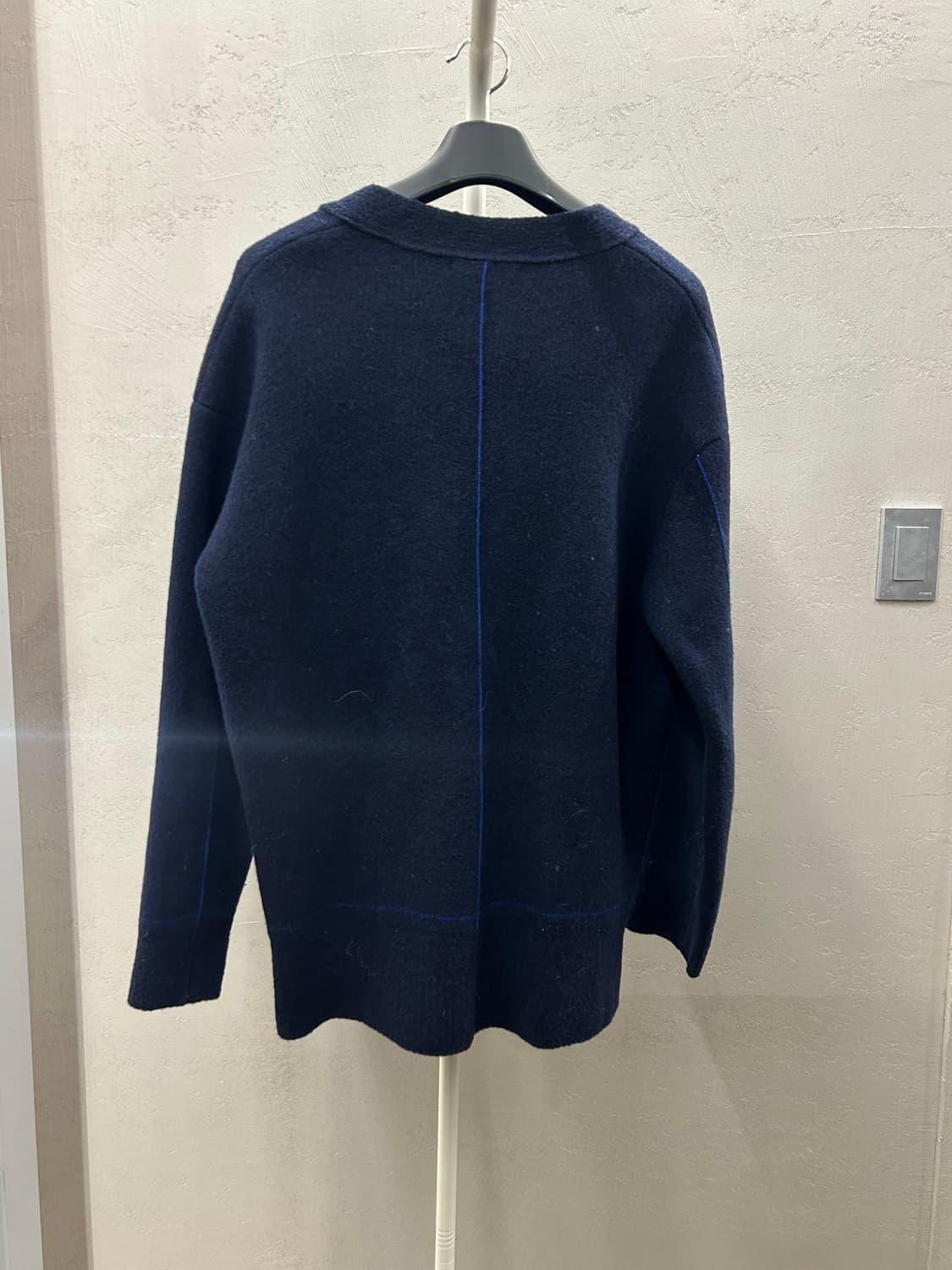 SYSTEM 옴므 네이비 블루 배색 가디건 상품이미지7