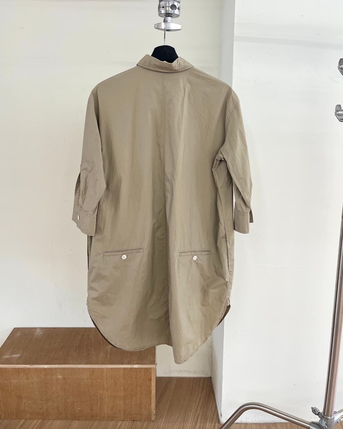 아크네 스튜디오 샌드 베이지 버튼 업 셔츠 드레스 상품이미지6