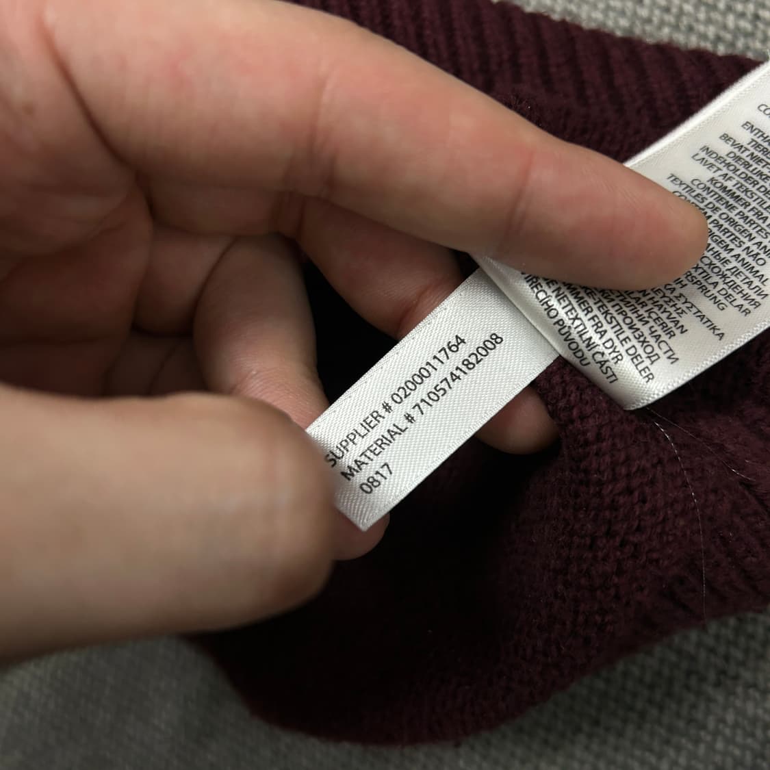 폴로 버건디 하프집업 니트(XL) 상품이미지4