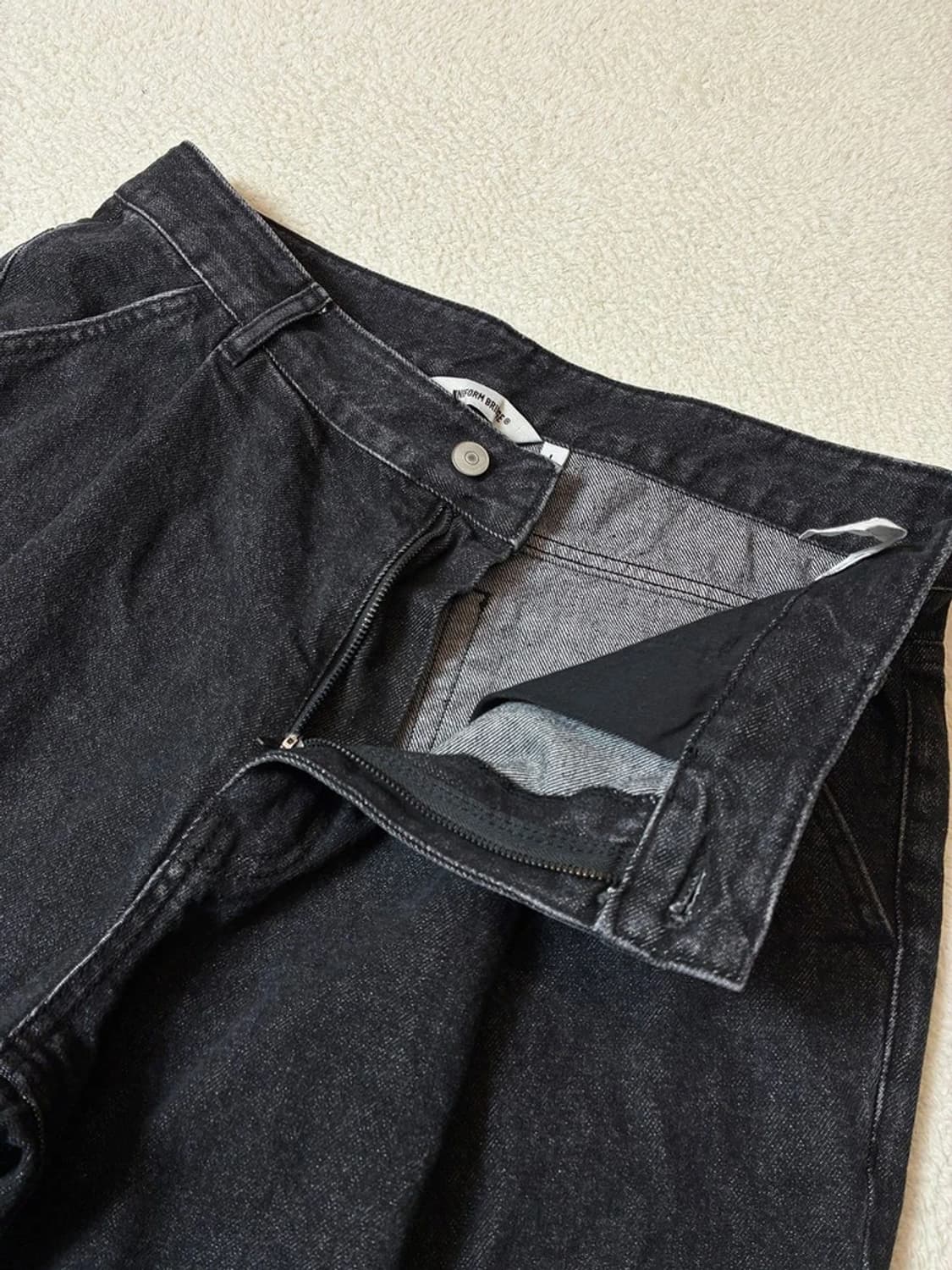 유니폼브릿지 원턱 워싱 데님 팬츠 PN7790 상품이미지5