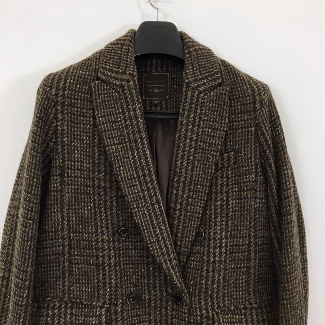 써스데이아일랜드 코쿤 실루엣 앙고라 더블자켓 85  상품이미지2