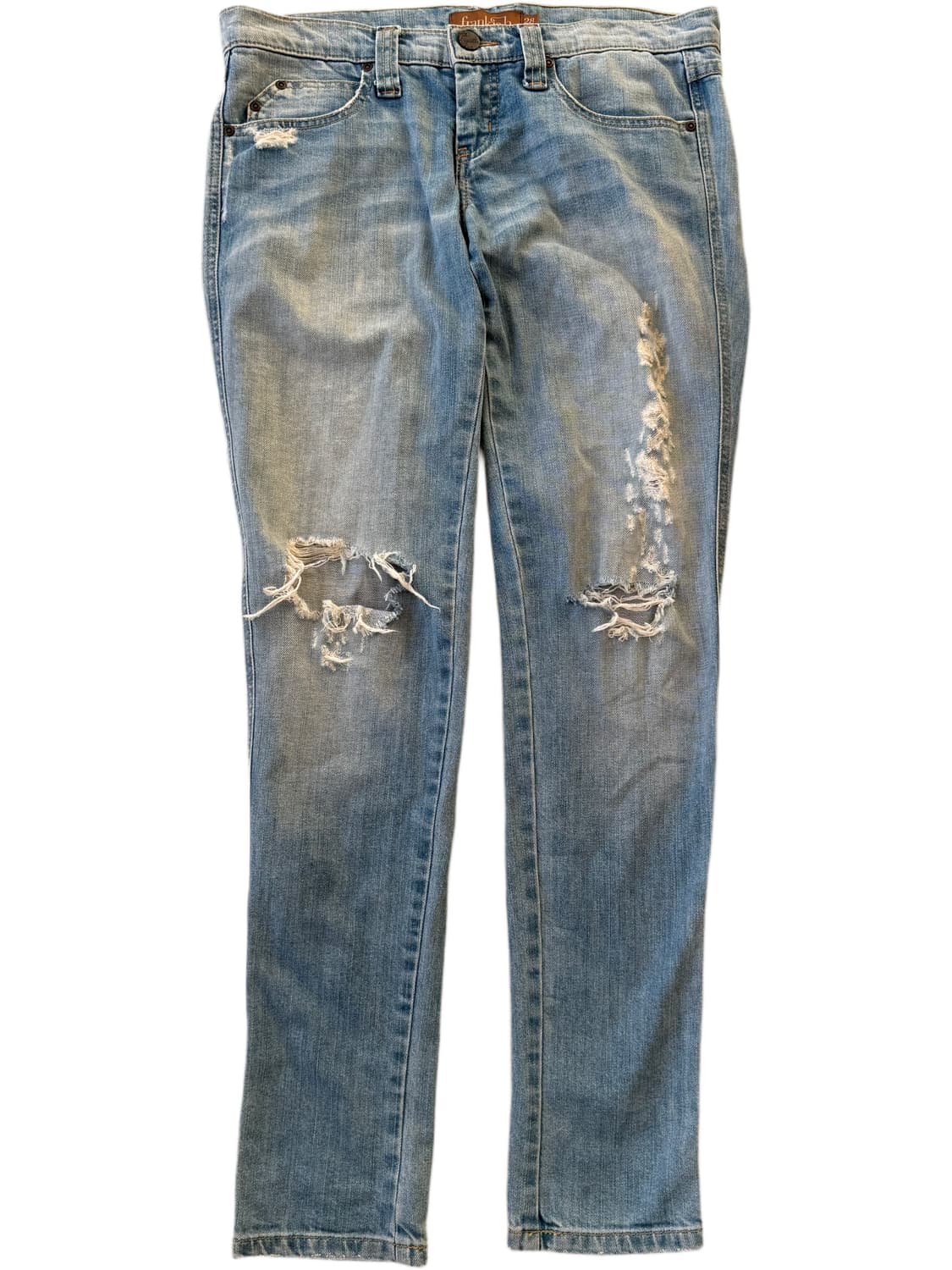 frankie b. 로우라이즈 하트포켓 디테일 Y2K 슬림핏 진 상품이미지4