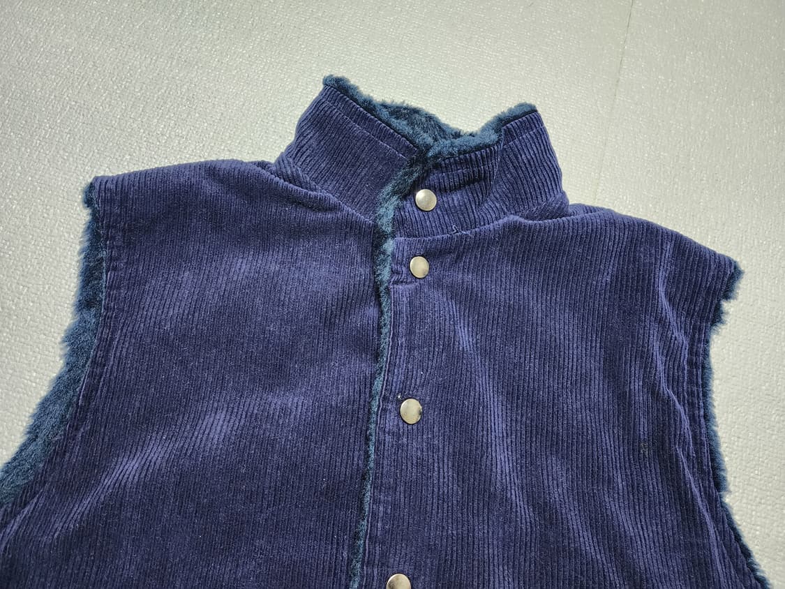 일본빈티지 네이비 코듀로이 조끼 상품이미지2