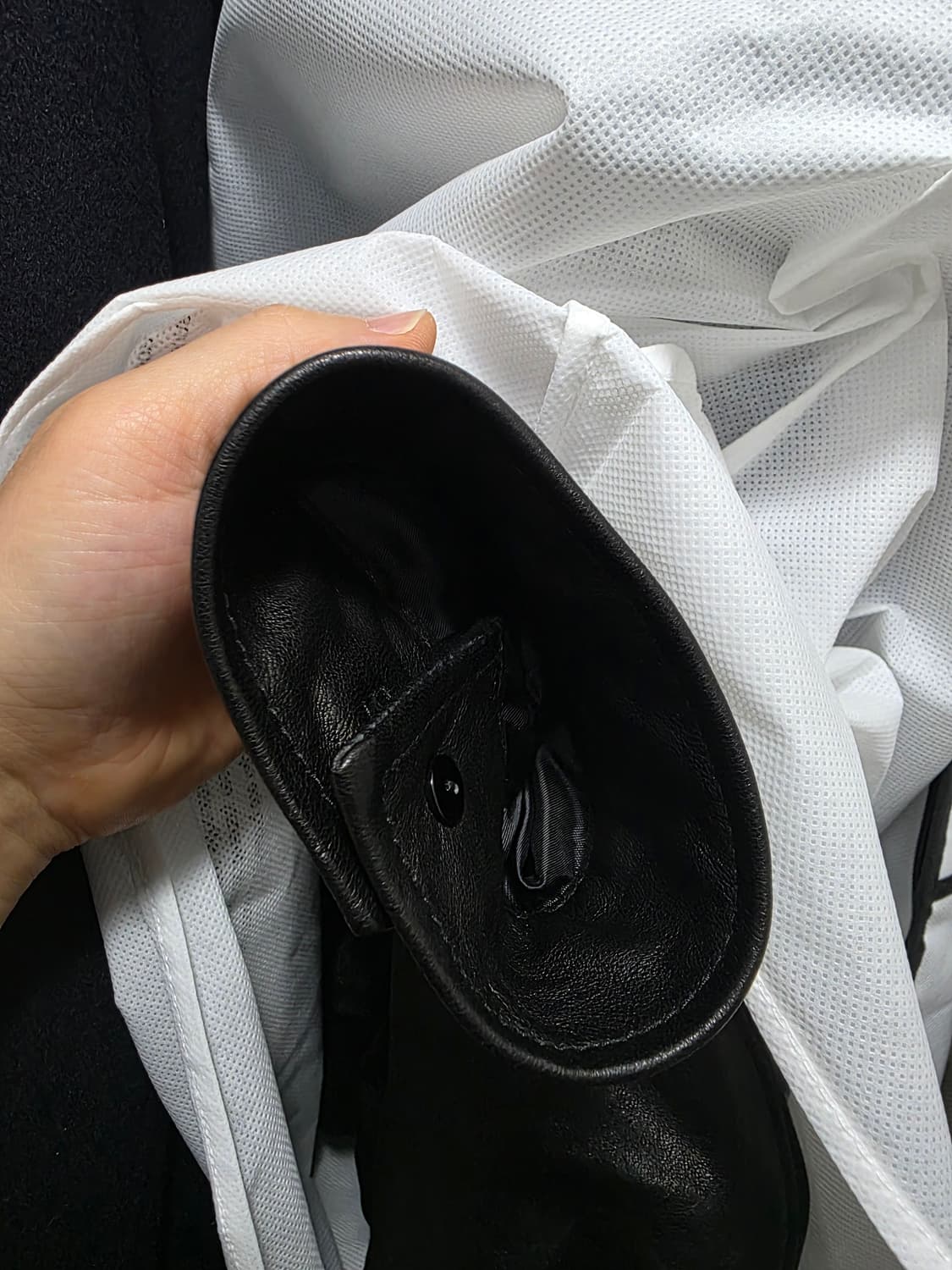 인더로우 아드리안 레더 블루종 블랙 3사이즈 상품이미지10