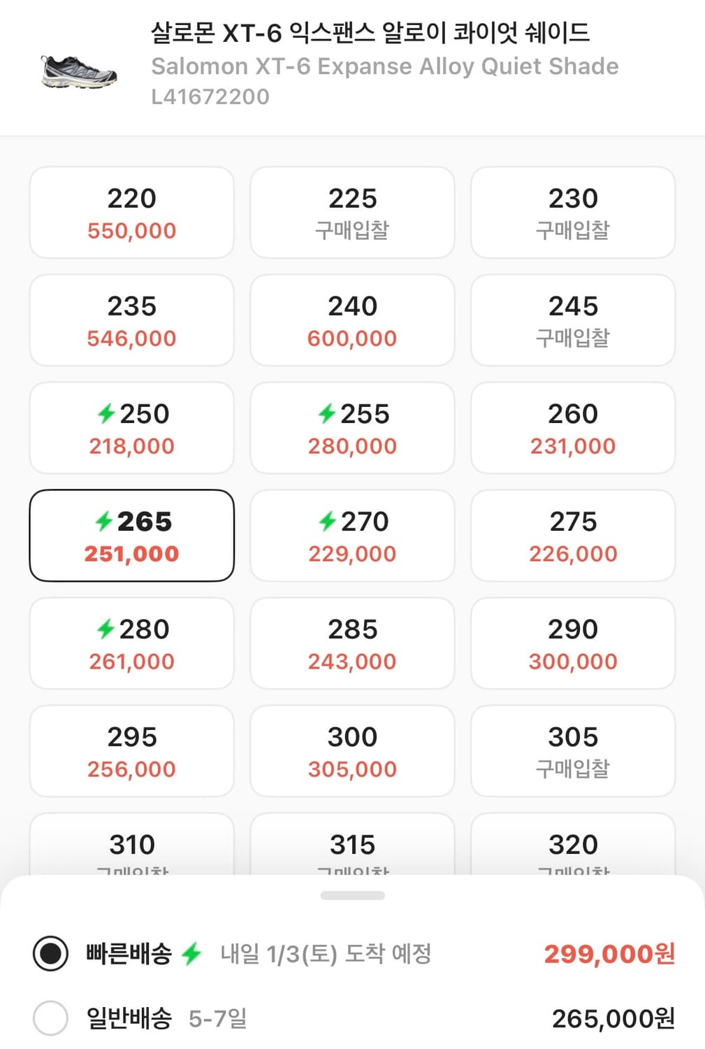 [265] 살로몬 XT-6 익스팬스 알로이 콰이엇 쉐이드 상품이미지10