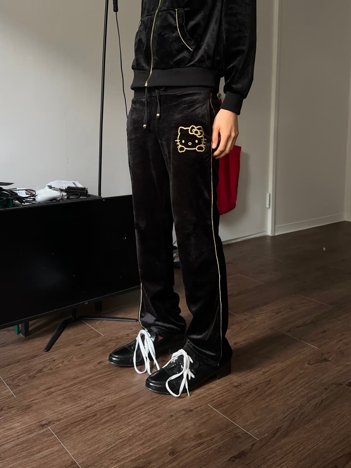 Hello Kitty 폴카 도트 골디 벨루아 셋업 상품이미지5