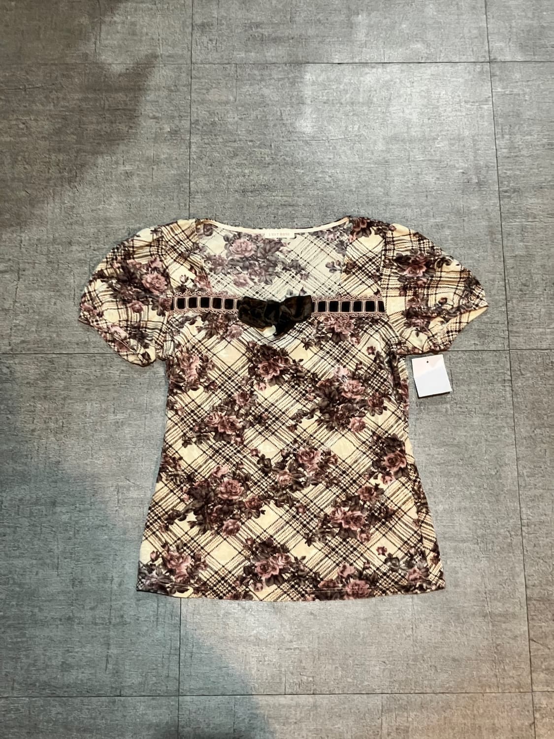 일본빈티지 Lestrose 하구미모리걸 히메갸루 보헴리본 여주 스퀘어탑 상품이미지1