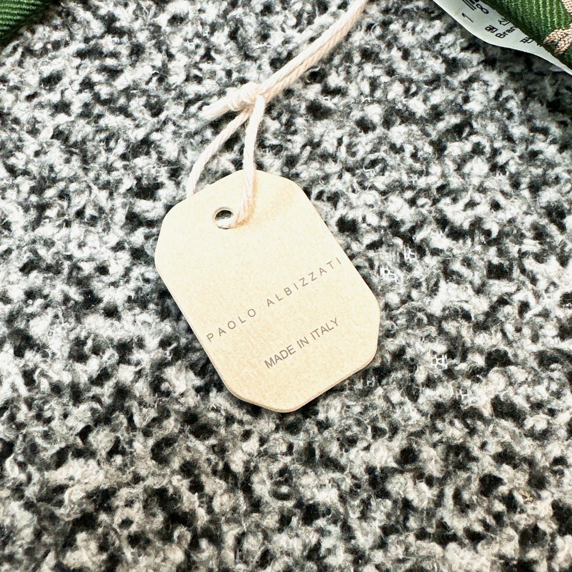 PAOLO ALBIZZATI 남성 그린 자수 실크 링  상품이미지6