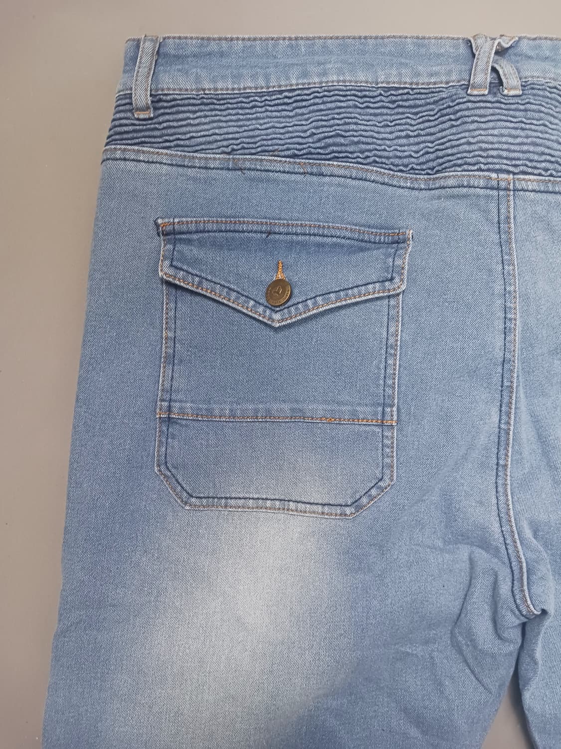 새제품 [38] 모토팬츠 블루 워싱 바이커진 청바지 발망 스타일 상품이미지8