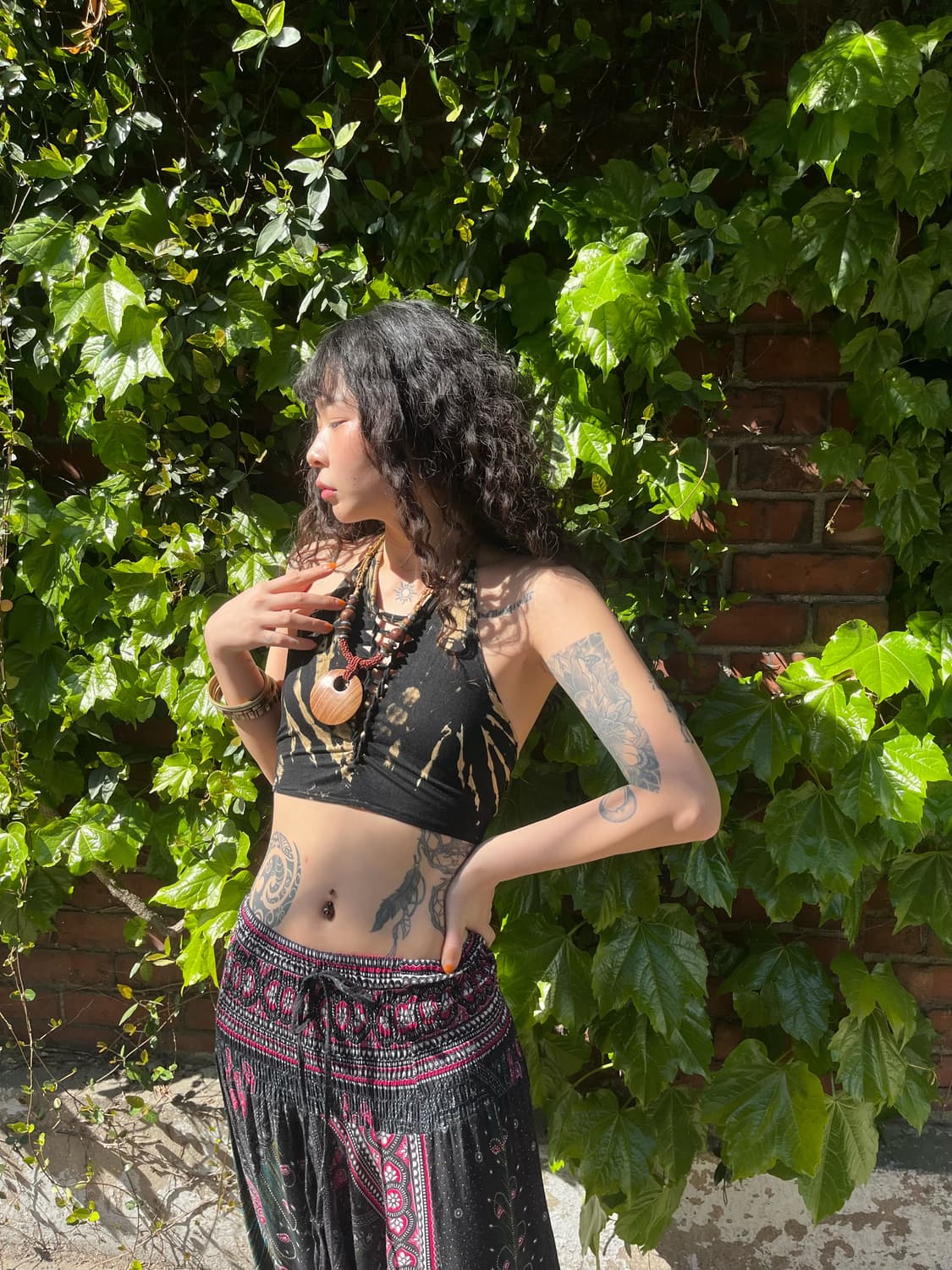 히피 타이다이 트임 홀터넥 상품이미지1