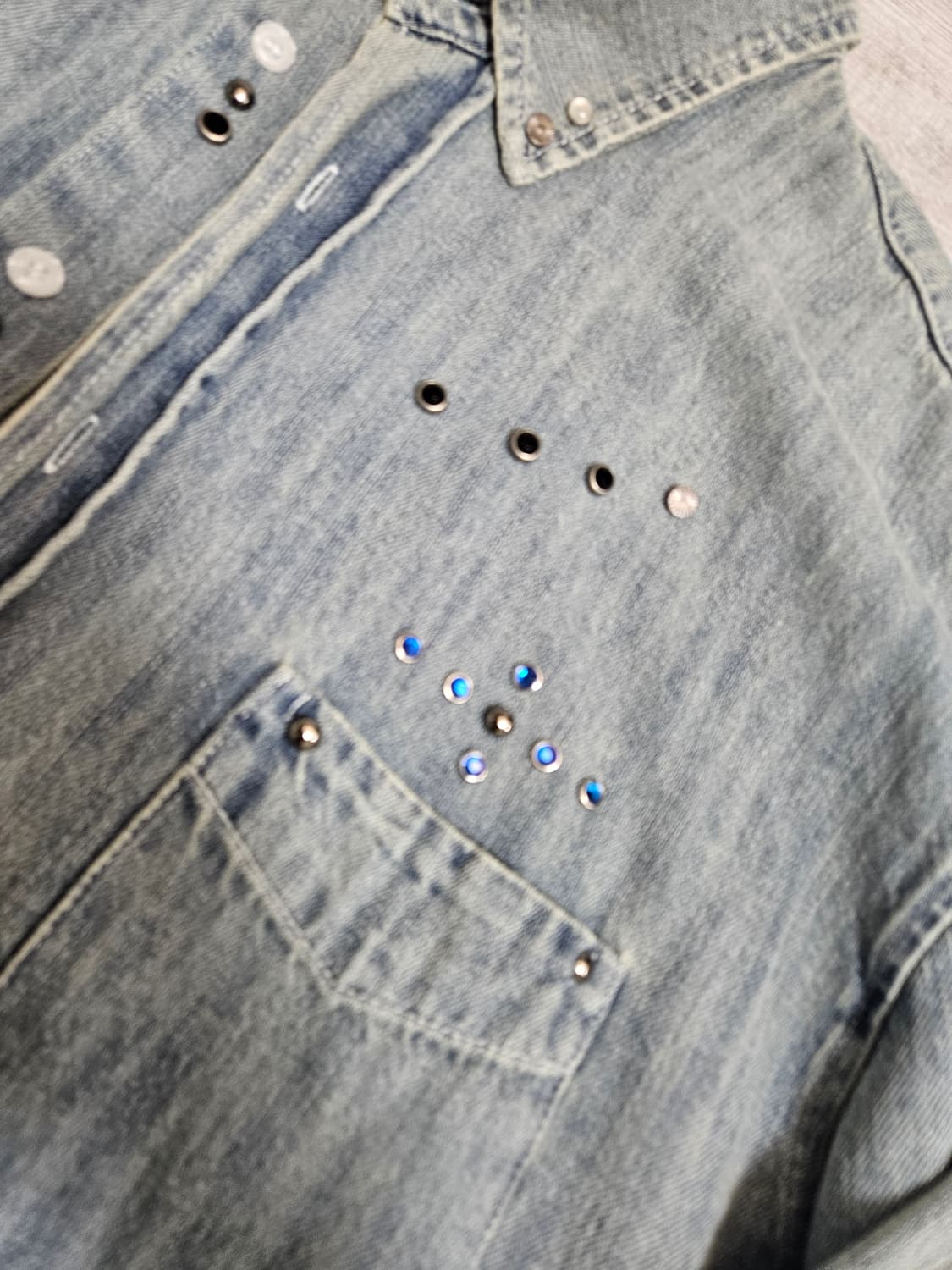 가키하라 웨스턴 워싱 데님셔츠 3회착 특가 상품이미지6