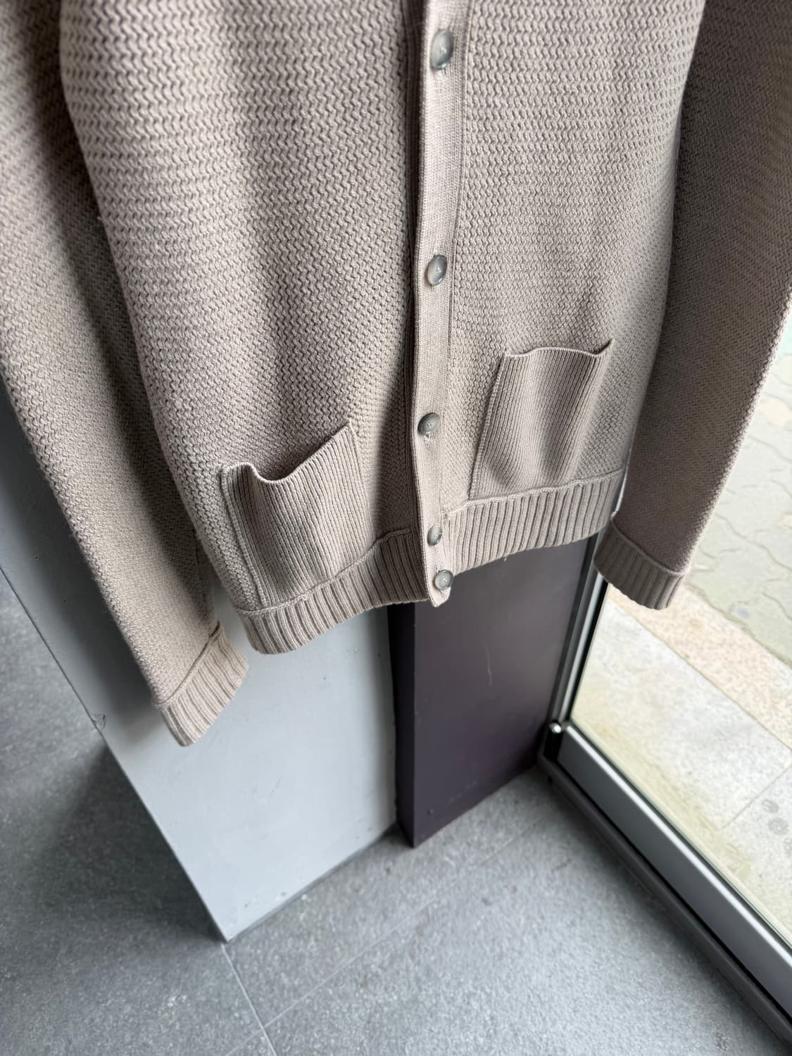 .S/ 띠어리 와플직조 울 니트 가디건 자켓 상품이미지4