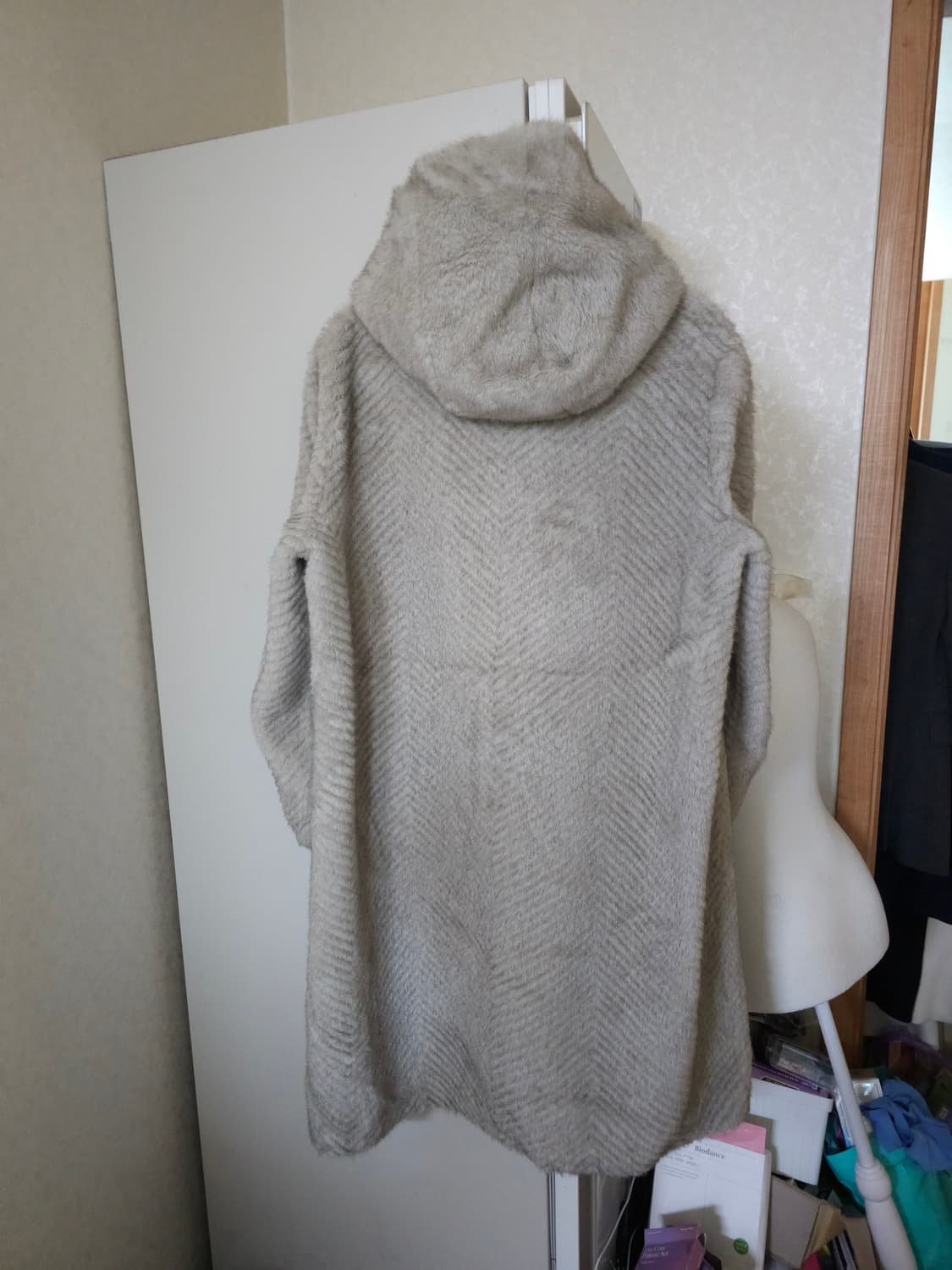 새상품)H.CASHMERE 비건 밍크 후드롱코트 상품이미지6