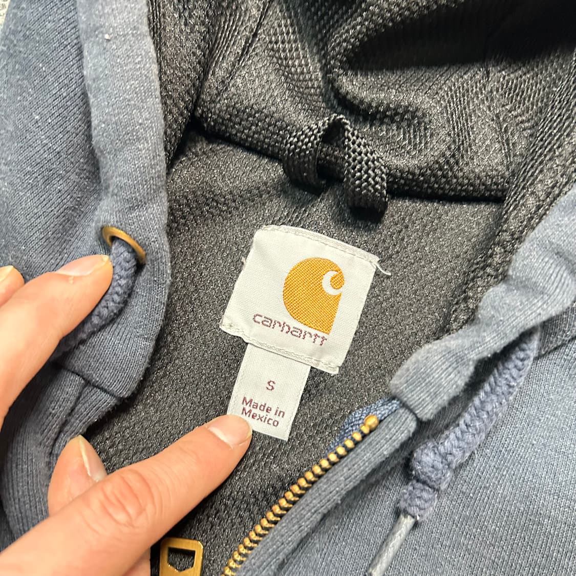 칼하트(Carhartt) 블랙 썸멀 후드집업 상품이미지5