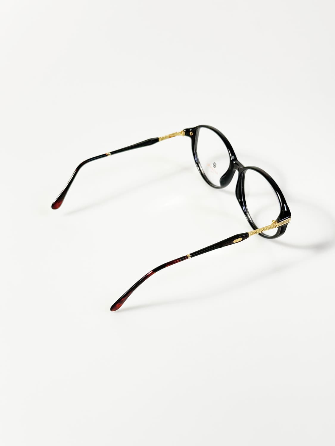 90s GUY LAROCHE PARIS 블랙 오벌 뿔테 빈티지 안경 상품이미지5