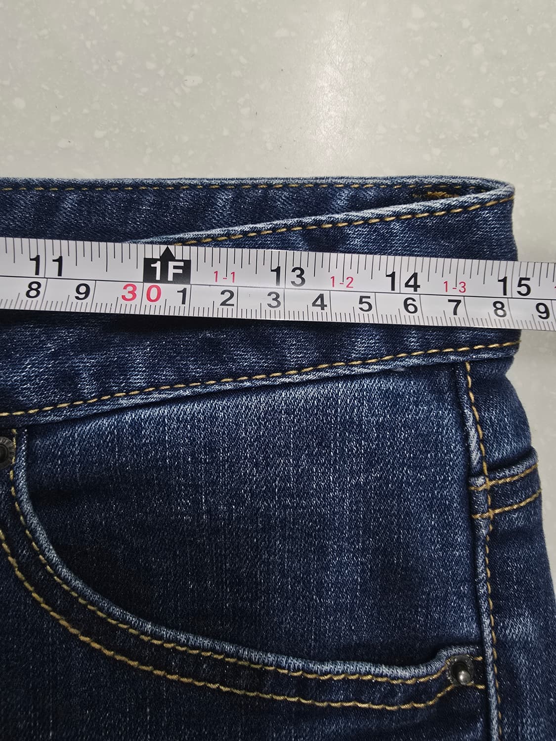 게스 청바지 여성용 진청 부츠컷 상품이미지7