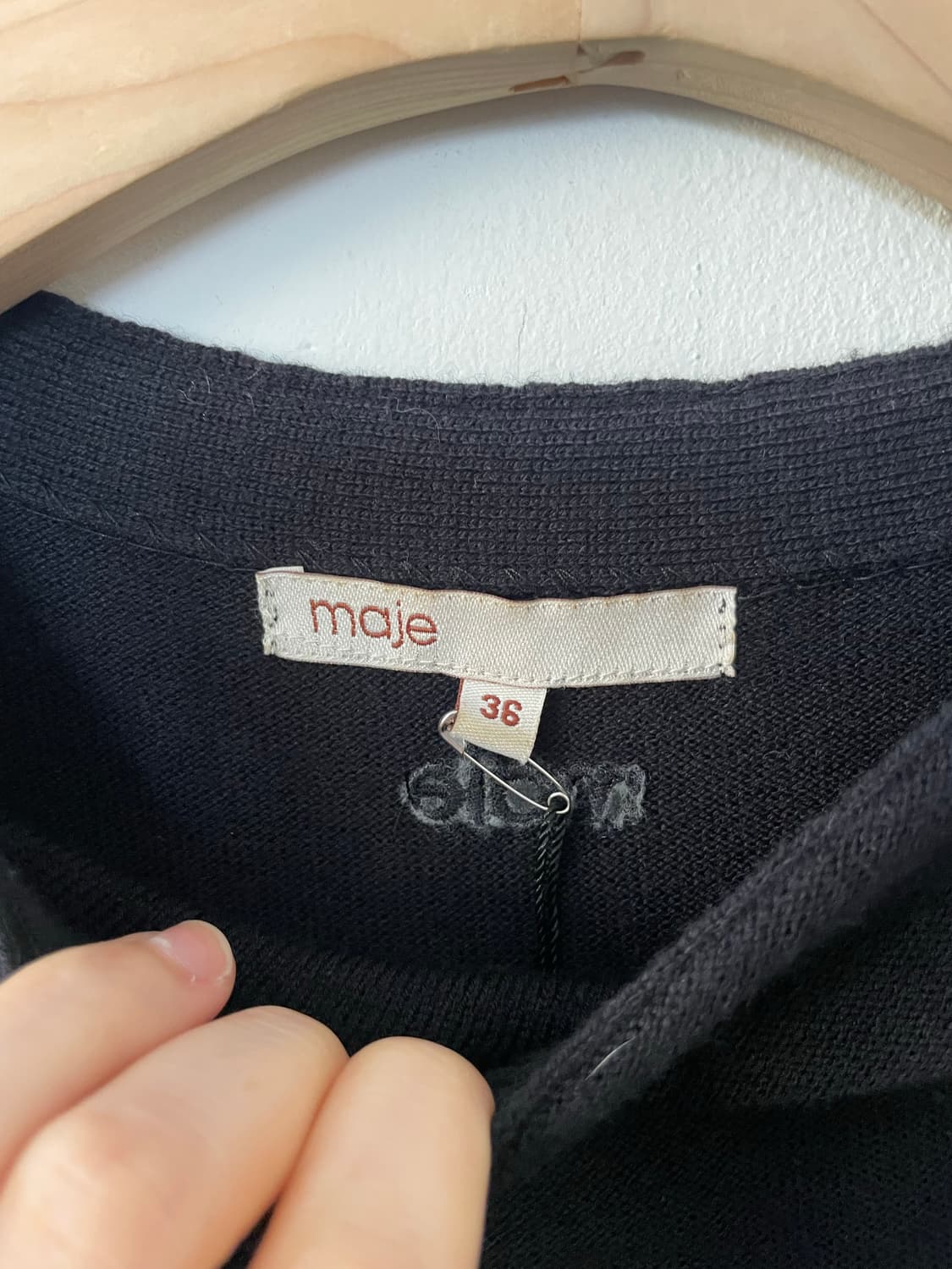 maje uneven shoulder knit dress 상품이미지5