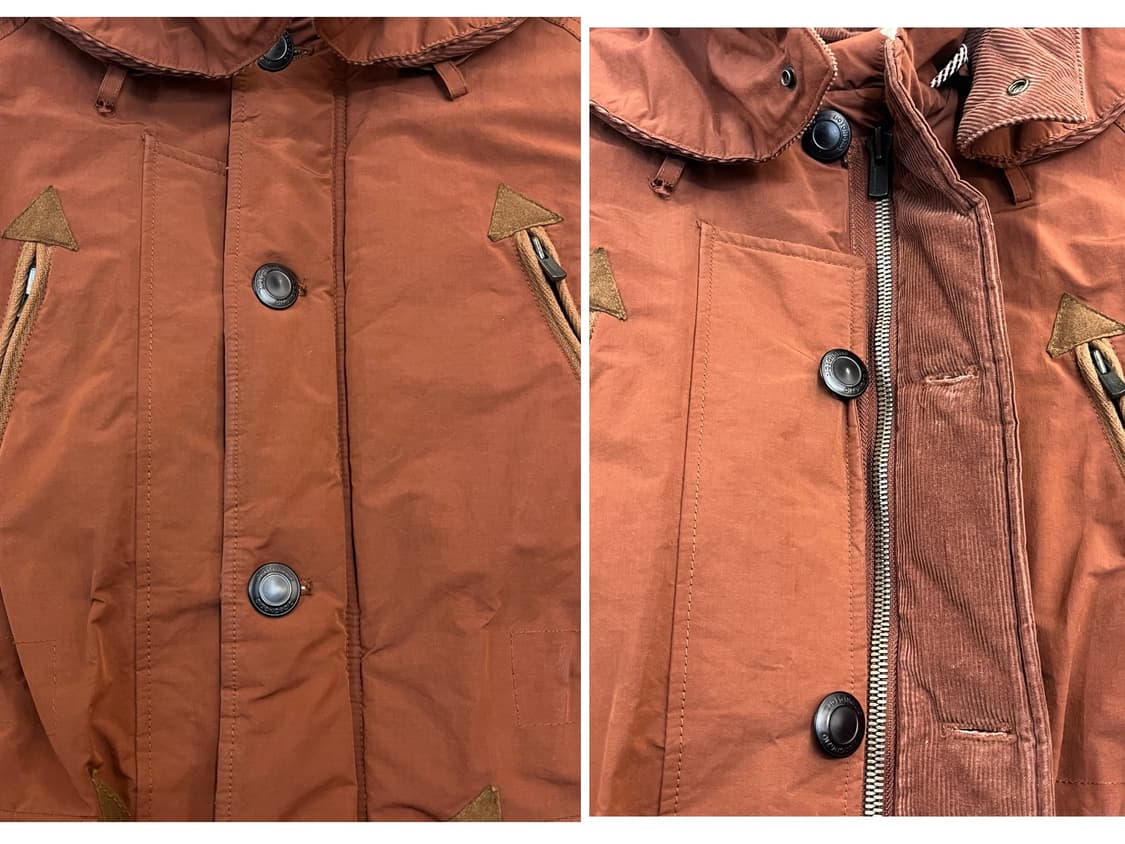 송지오 야상 후드 자켓 오렌지브라운 95 #csz220 상품이미지6