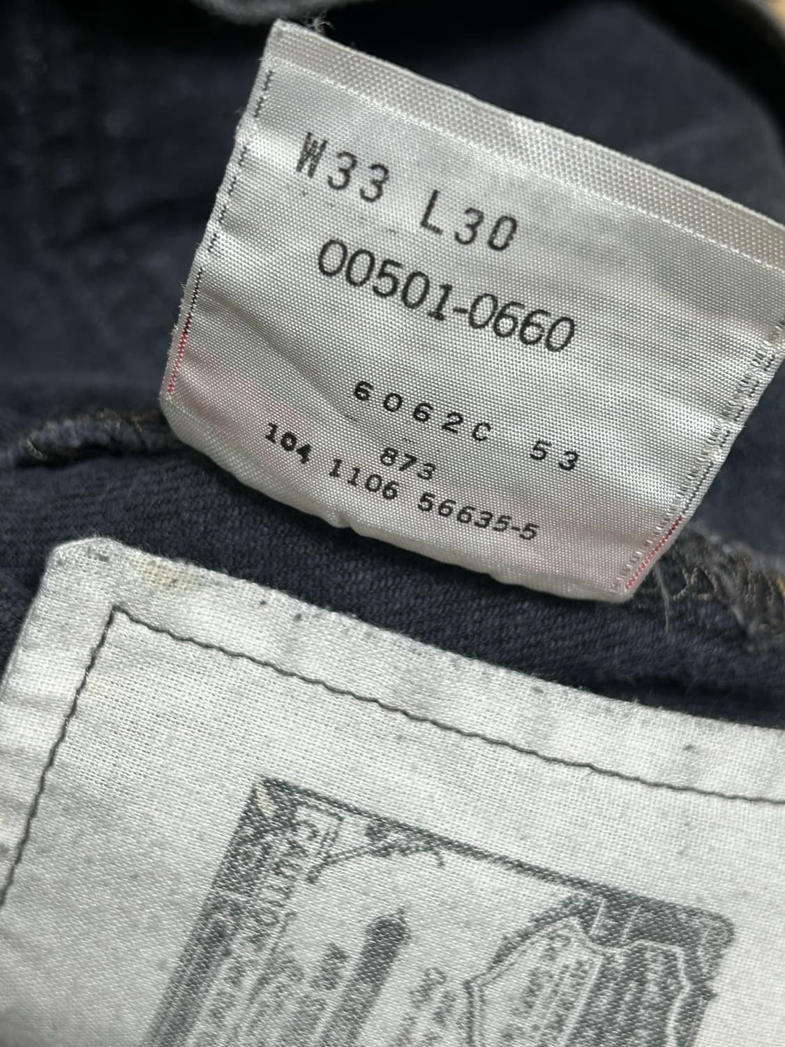 리바이스 00s 501xx 블랙 데님팬츠 W33 L30 상품이미지8