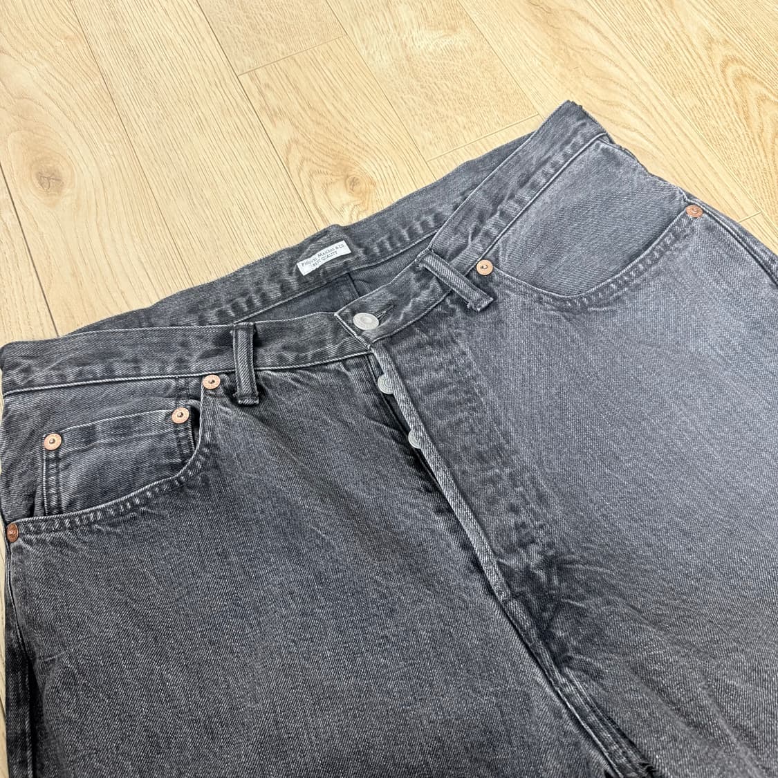 피그벨 phigvel 클래식 페이디드 진 블랙 36 상품이미지4