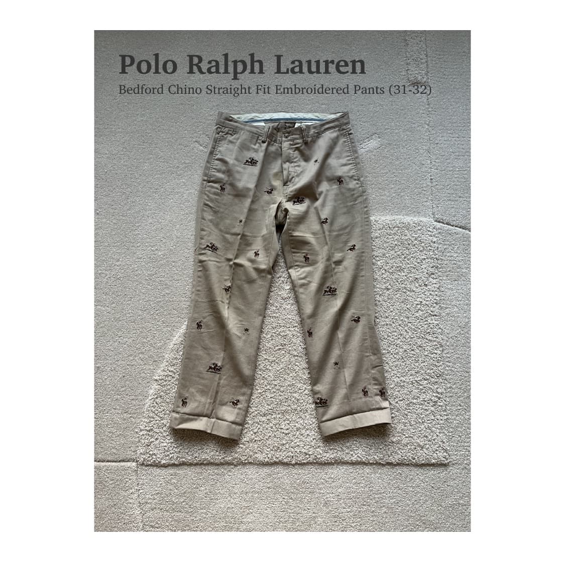 폴로 랄프로렌 베드포드 자수 치노 팬츠 (31-32) 상품이미지1