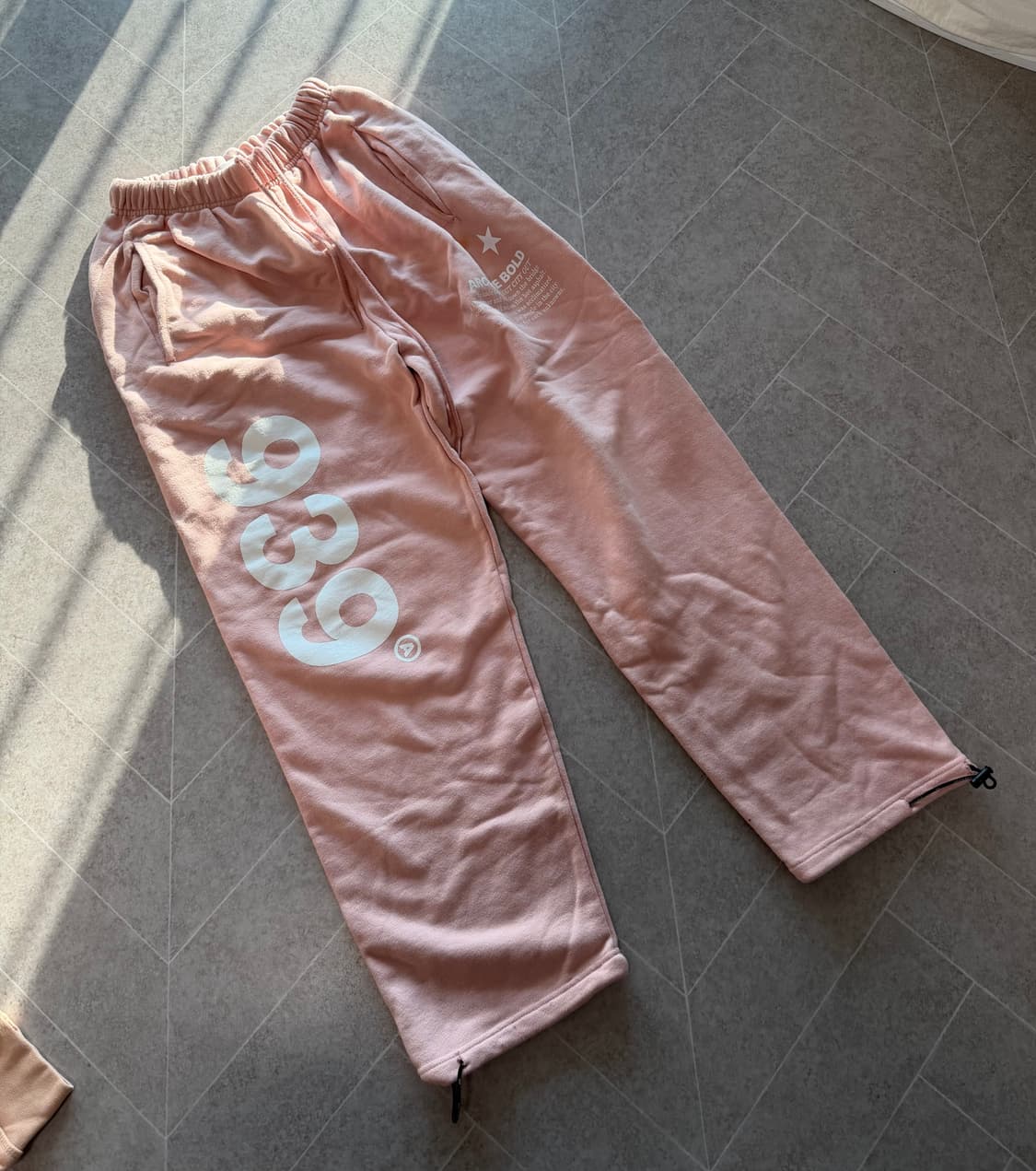 아카이브볼드 939 로고 스웻 팬츠 핑크 M 상품이미지1