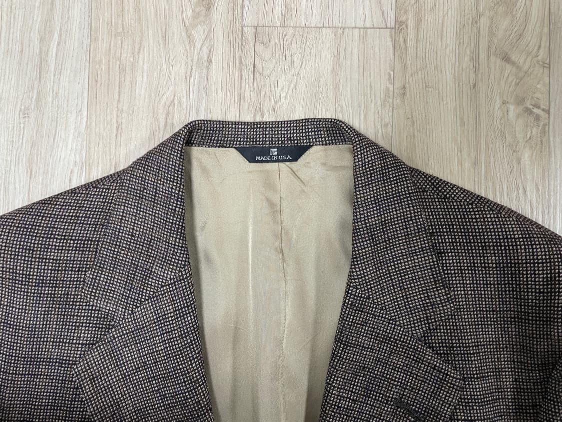 100) 80's 폴로 랄프로렌 체크 울 블레이저(미국제)RRL&LVC 상품이미지4